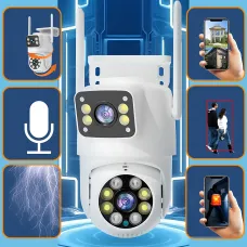 Камера XO CR06 Star 400W Pixel, двоекранная WiFi-камера с Full HD, ночным видением, звуком и ИК-подсветкой
