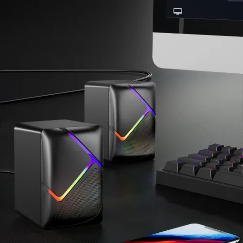 Компьютерные колонки JEDEL S526 2.0 USB с RGB подсветкой, 6 Вт - фото 6
