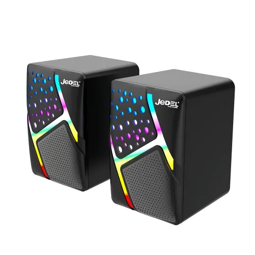 Колонки для PC 2.0 USB Jedel S-527, компактна акустична настільна система для ПК, 6 Вт із підсвіткою - фото 3
