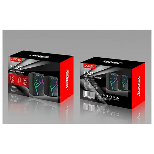 Колонки для PC 2.0 USB Jedel S-527, компактна акустична настільна система для ПК, 6 Вт із підсвіткою - фото 10