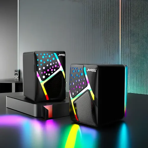 Колонки для PC 2.0 USB Jedel S-527, компактна акустична настільна система для ПК, 6 Вт із підсвіткою