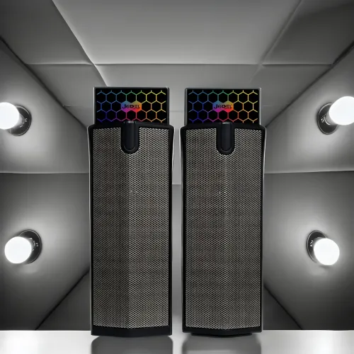 Саундбар JEDEL S562 – стерео 6 Вт, Колонки для PC 2.0 USB, RGB-подсветка, AUX - фото 8