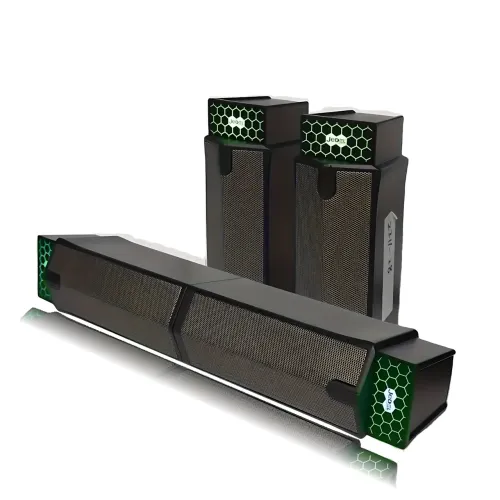 Саундбар JEDEL S562 – стерео 6 Вт, Колонки для PC 2.0 USB, RGB-подсветка, AUX - фото 3