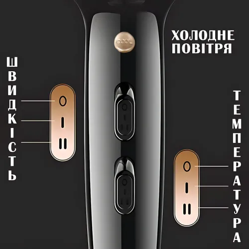 Фен для волос BITEK BT-4015 – 3600 Вт, 2 скорости, 3 режима, Cool Shot, антистатик, 1.8 м кабель - фото 4