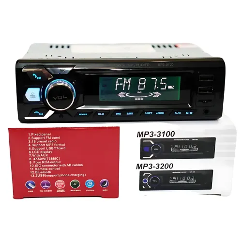 Автомагнитола RIAS 3100 1DIN – Bluetooth, 2xUSB, microSD, AUX, FM, 4x50W + Пульт ДУ - фото 8