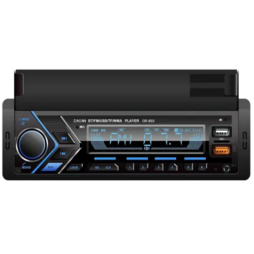 Автомагнітола MP3 7001 BT з тримачем для телефона — 1DIN, Bluetooth, FM, USB, AUX, 45W x 4, RGB-підсвітка - фото 2