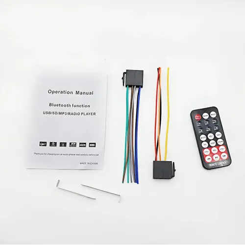 Автомагнітола MP3 7001 BT з тримачем для телефона — 1DIN, Bluetooth, FM, USB, AUX, 45W x 4, RGB-підсвітка - фото 7