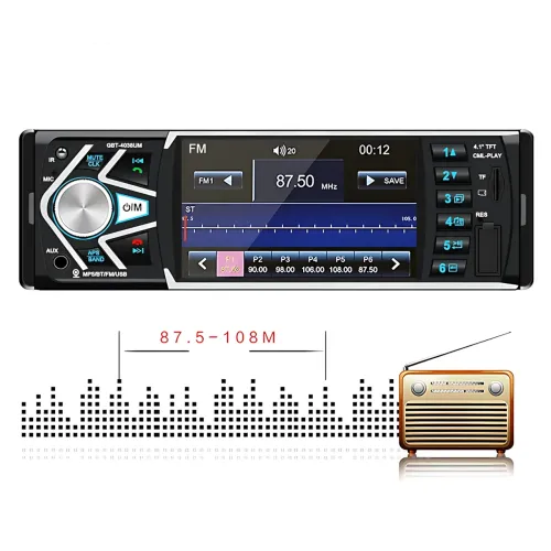 Автомагнитола MP5 4038 с экраном 4.1'' TFT HD, поддержкой видео и FM-тюнером - фото 9