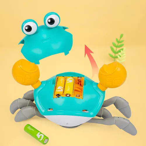 Интерактивный краб Induction Electric Crab BLUE с музыкой и сенсором препятствий - фото 2