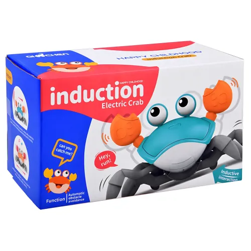 Интерактивный краб Induction Electric Crab BLUE с музыкой и сенсором препятствий - фото 10