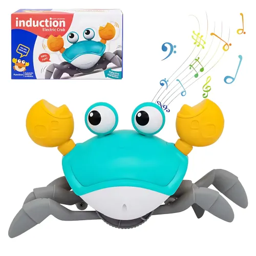 Интерактивный краб Induction Electric Crab BLUE с музыкой и сенсором препятствий - фото 9