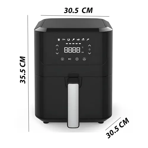 Електричний аерогриль Air Fryer Crownberg CB 5543 з решіткою, 8 програм, 1500 Вт, чаша 4 л - фото 9