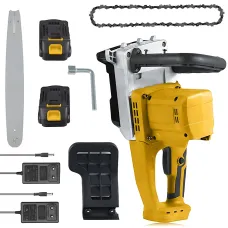 Аккумуляторная цепная пила 16 Electric SAW – 2 аккумулятора, 2 зарядных, желтый