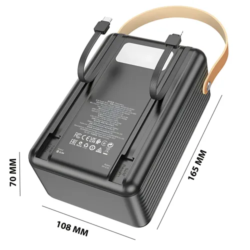 Мобильный аккумулятор Power Bank Borofone BJ32 80000mAh PD20W+QC3.0 22.5W с LED-дисплеем и фонарем - фото 7