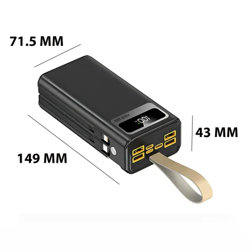 Мобильное зарядное устройство Power Bank Borofone DBT35A 40000mAh, 6 устройств, PD 20W, LED-дисплей, фонарь - фото 9
