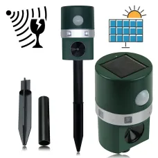 Ультразвуковой отпугиватель Solar Pest Repeller ZF 858  защита от животных, солнечная зарядка, датчик движения