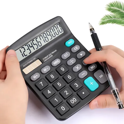 Настільний калькулятор KK-838-12 — великий, 12-розрядний, подвійне живлення - фото 9