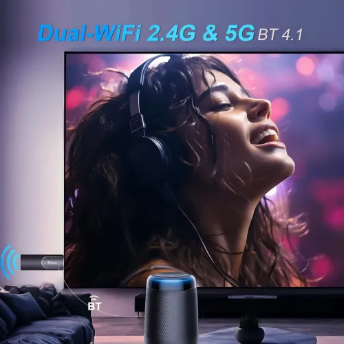 Смарт ТВ стик Transpeed M98 Y9, Amlogic S905Y4, 2/16ГБ, Android TV11, 4K HDR, BT пульт с голосовым управлением - фото 7