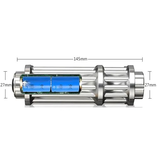 Лазерная указка LASER B017 (синий лазер, мощность до 50 000 мВт), с насадками, в кейсе - фото 8