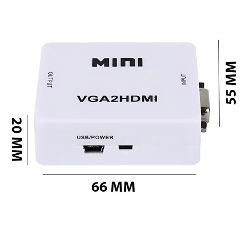 Конвертер VGA to HDMI з аудіо, кабель-адаптер для перетворення VGA на HD (720P/1080i/1080P) - фото 7