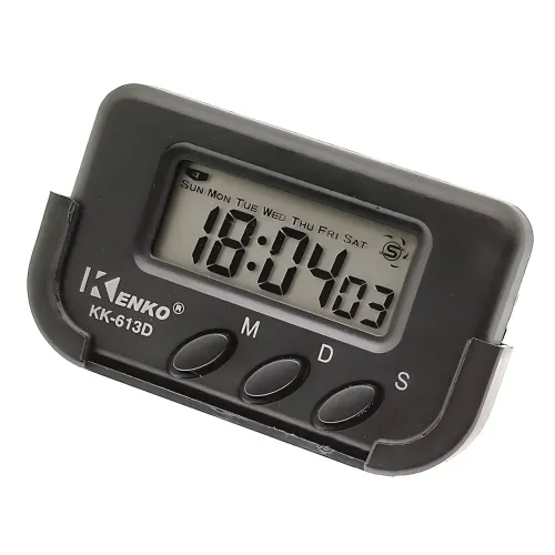 Автомобильные часы с секундомером KK-613D с LCD дисплеем, будильником и таймером, крепление на липучке - фото 5