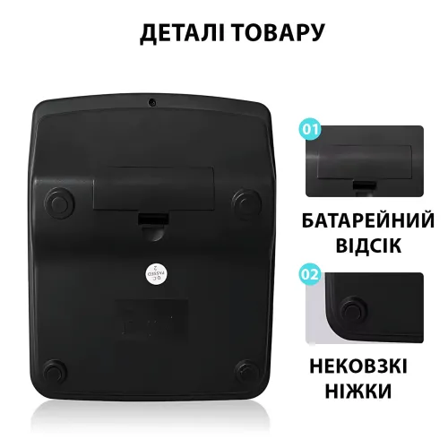 Настольный калькулятор Keenly KK-837-12, экран 12 разрядов, двойное питание, расчет процентов - фото 6