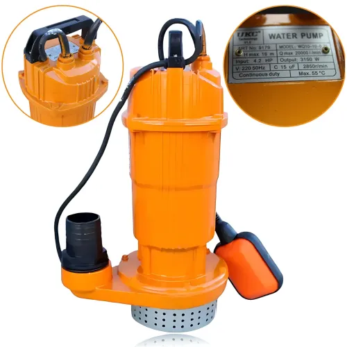 Канализационный насос UKC WQ10-10-0.75, 3150W, 4.2HP, 20000 л/мин, H=16 м, 220V, для грязной воды, непрерывный - фото 7