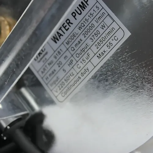 Водяной насос UKС WQ15-15-1.5 (арт. 9181) — 5 л.с., 3750 Вт, напір 20 м, продуктивність до 20 000 л/хв - фото 9