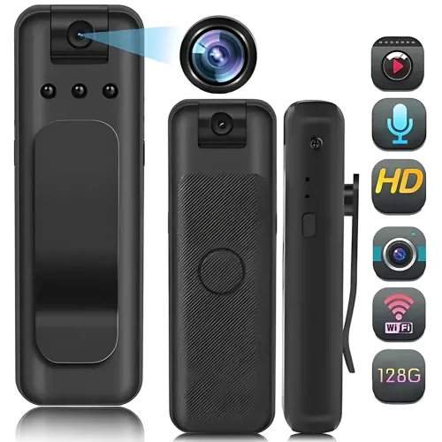 WI-Fi HD Body Camera з нічним баченням і записом 1080P, що перезаряджається, з магнітом і затискачем для одягу