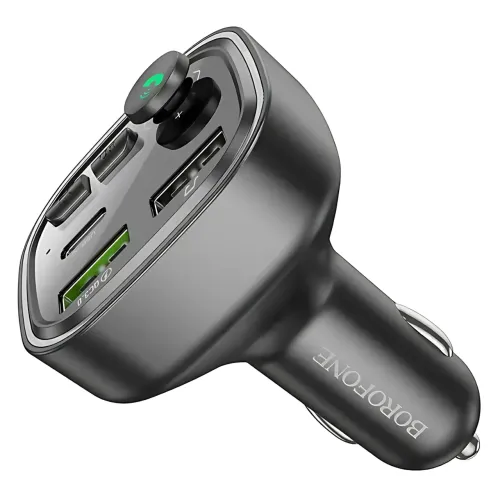 Автомобильный FM-трансмиттер Borofone BC48 Broad – Bluetooth 5.0, QC3.0, 2xUSB, Type-C 18W, TF-карта - фото 5