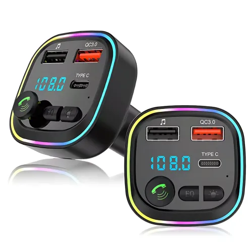Автомобильный FM-трансмиттер Borofone BC48 Broad – Bluetooth 5.0, QC3.0, 2xUSB, Type-C 18W, TF-карта - фото 2