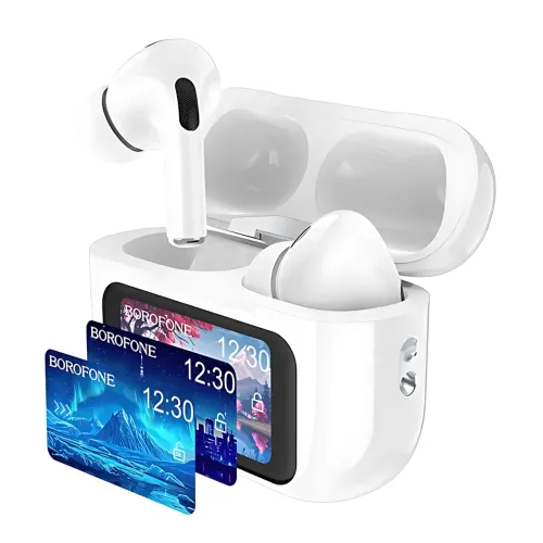 Беспроводные наушники Borofone BW76 Brocade – Bluetooth 5.4, сенсорный экран, ANC, TWS, микрофон, 4 ч работы - фото 6