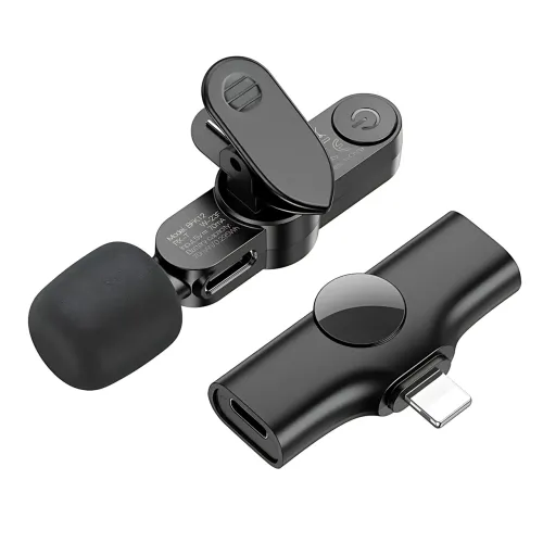 Беспроводной петличный микрофон Borofone IP BFK12 Trophy Lavalier, 2.4 ГГц, Lightning, 70 мАч - фото 5