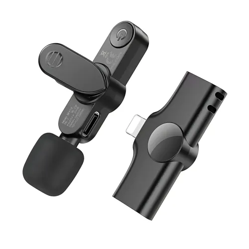 Беспроводной петличный микрофон Borofone IP BFK12 Trophy Lavalier, 2.4 ГГц, Lightning, 70 мАч - фото 4