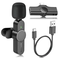 Беспроводной петличный микрофон Borofone IP BFK12 Trophy Lavalier, 2.4 ГГц, Lightning, 70 мАч