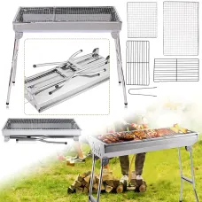 Складной гриль мангал BBQ GP-4272 из нержавеющей стали на 10 шампуров, 73 х 34 х 69 см