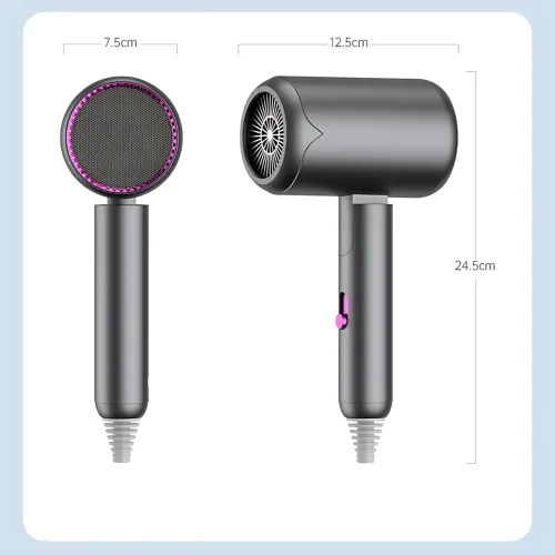 ​​​​​​​Фен для волос складной стайлер Air Blower LY-811, мощность 1800 Вт, 3 скорости, ионизация, серый - фото 7