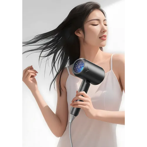 ​​​​​​​Фен для волос складной стайлер Air Blower LY-811, мощность 1800 Вт, 3 скорости, ионизация, серый - фото 10