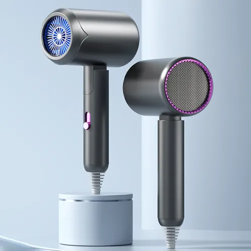 ​​​​​​​Фен для волос складной стайлер Air Blower LY-811, мощность 1800 Вт, 3 скорости, ионизация, серый - фото 9