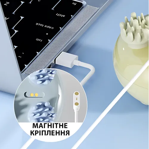 Беспроводной массажёр для головы AND XL-1234, глубокий массаж, 3 режима, USB-зарядка, силиконовые насадки - фото 4