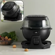 Smart-аэрогриль Zepline ZP-140, аэрофритюр 10 л, 4000 Вт, 18 программ, сенсорное управление, черный