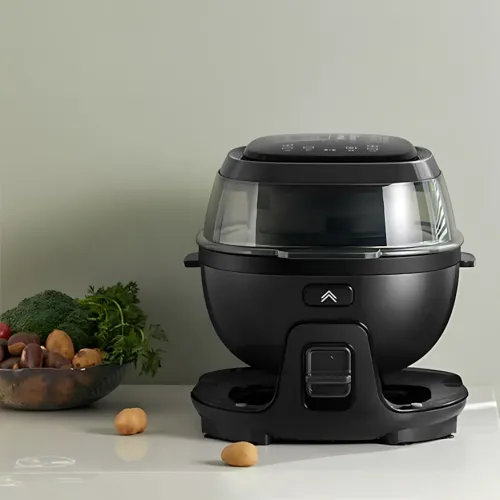 Smart-аэрогриль Zepline ZP-140, аэрофритюр 10 л, 4000 Вт, 18 программ, сенсорное управление, черный Серый - фото 8