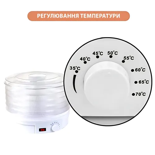 Электрическая сушилка Zepline ZP-029, 500 Вт, 5 ярусов, таймер, защита от перегрева, прозрачная крышка Серый - фото 7
