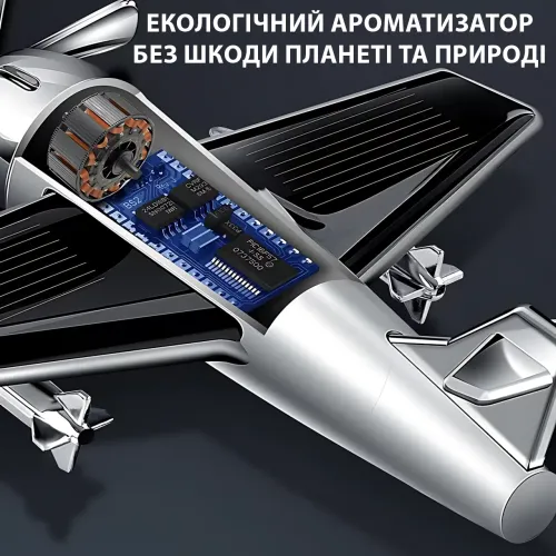 Автомобильный ароматизатор «Самолет» на солнечной панели вращающийся, на приборную панель - фото 5