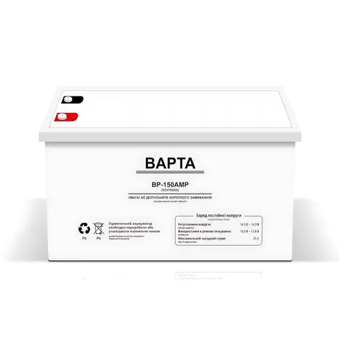 Гелевий акумулятор BAPTA BP-150AMP 12 В 150 А·год — 32,5 кг, 25 А, герметичний, глибокий розряд - фото 2