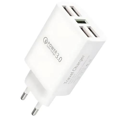 Зарядное устройство Travel Charger 27-52, 220В 3,5А QC3.0 USBx5 – 5 портов, Quick Charge 3.0, 100-240V, белый - фото 4