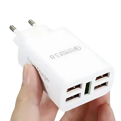 Зарядное устройство Travel Charger 27-52, 220В 3,5А QC3.0 USBx5 – 5 портов, Quick Charge 3.0, 100-240V, белый - фото 5