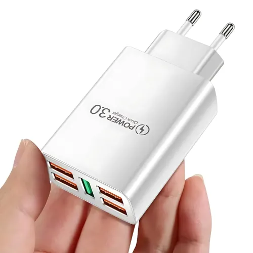 Зарядное устройство Travel Charger 27-52, 220В 3,5А QC3.0 USBx5 – 5 портов, Quick Charge 3.0, 100-240V, белый - фото 7