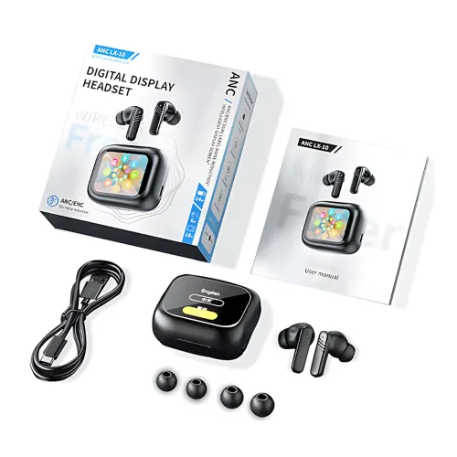 Беспроводные наушники LX-10 TWS – Bluetooth 5.4, ANC+ENC, LED-дисплей, 320 мАч, сенсорное управление - фото 10