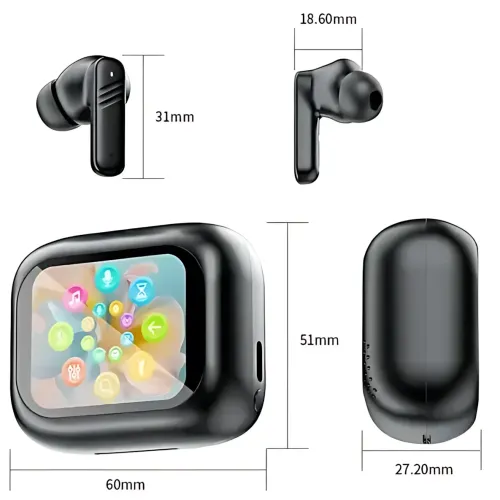 Беспроводные наушники LX-10 TWS – Bluetooth 5.4, ANC+ENC, LED-дисплей, 320 мАч, сенсорное управление - фото 9